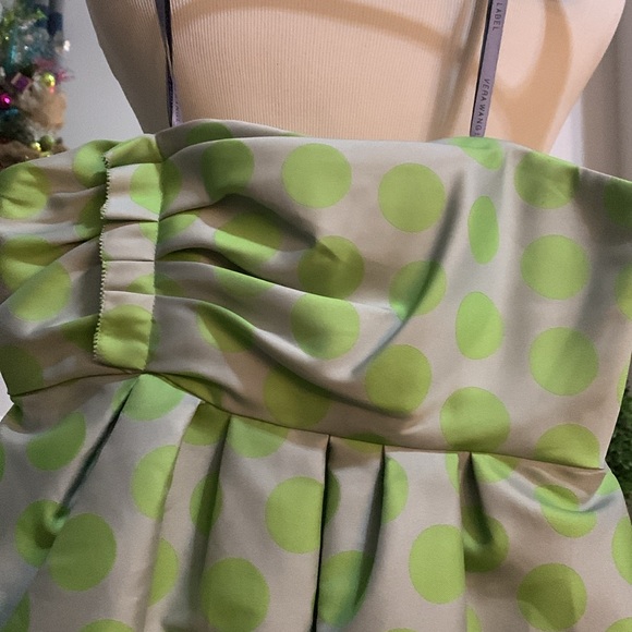 Vera Wang Lavender Label Polka Dot Strapless Dress - Picture 3 of 7